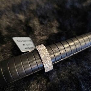 1.57CTW VVSD Moissanite Ring in .925 sterling silver. Size 6